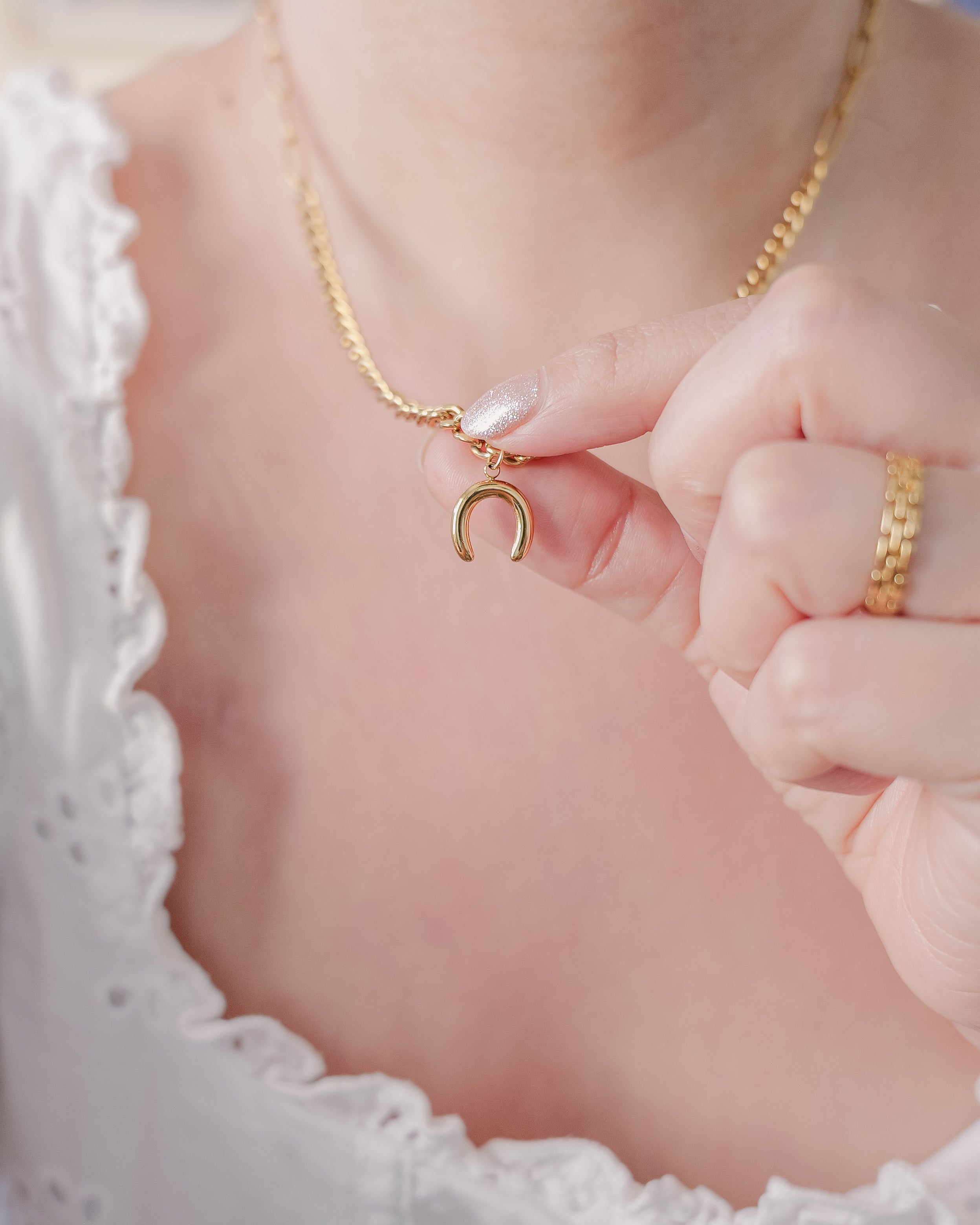 Lucky Charm Horseshoe Necklace