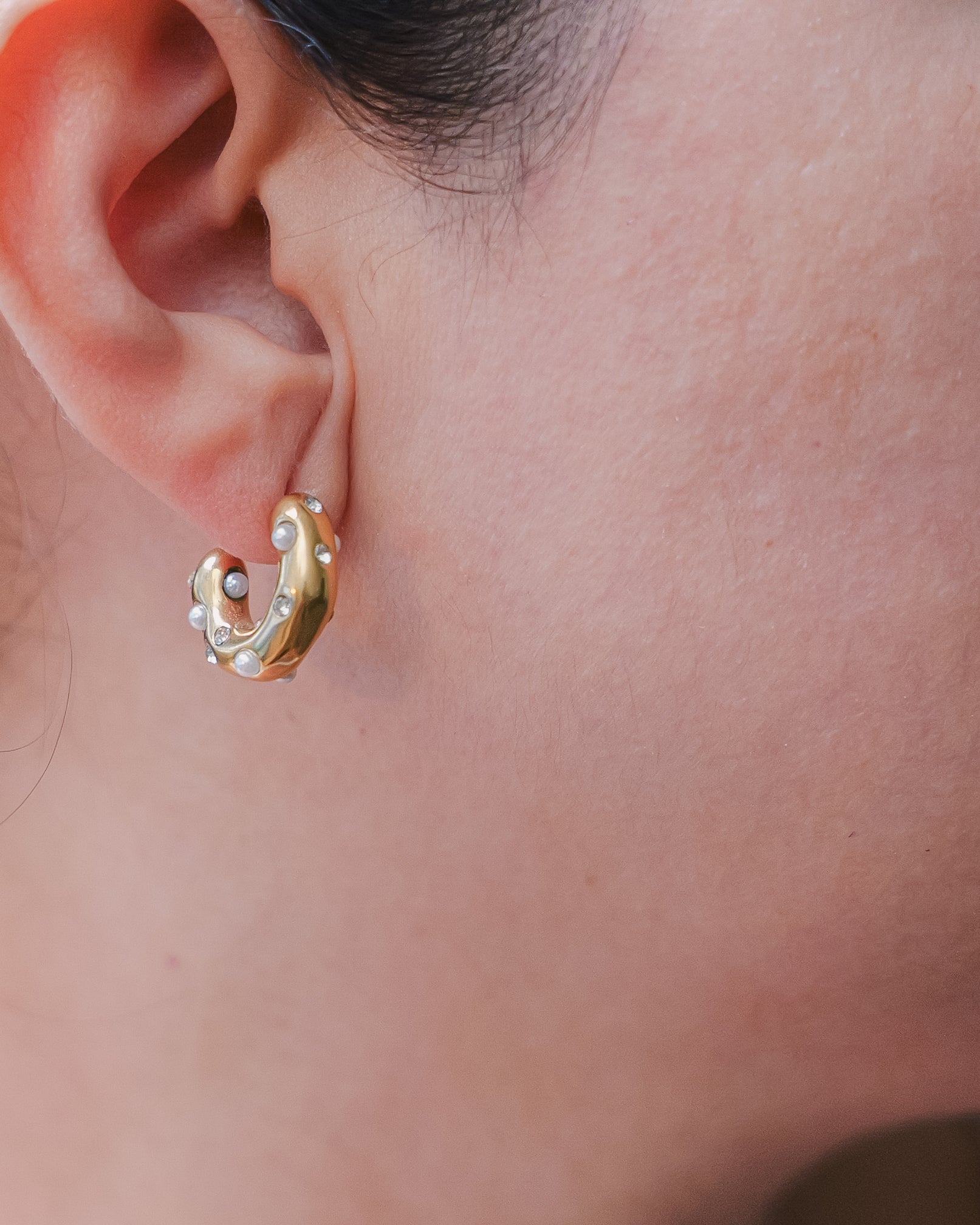 Ophelia Gold Stainless Steel Hoops
