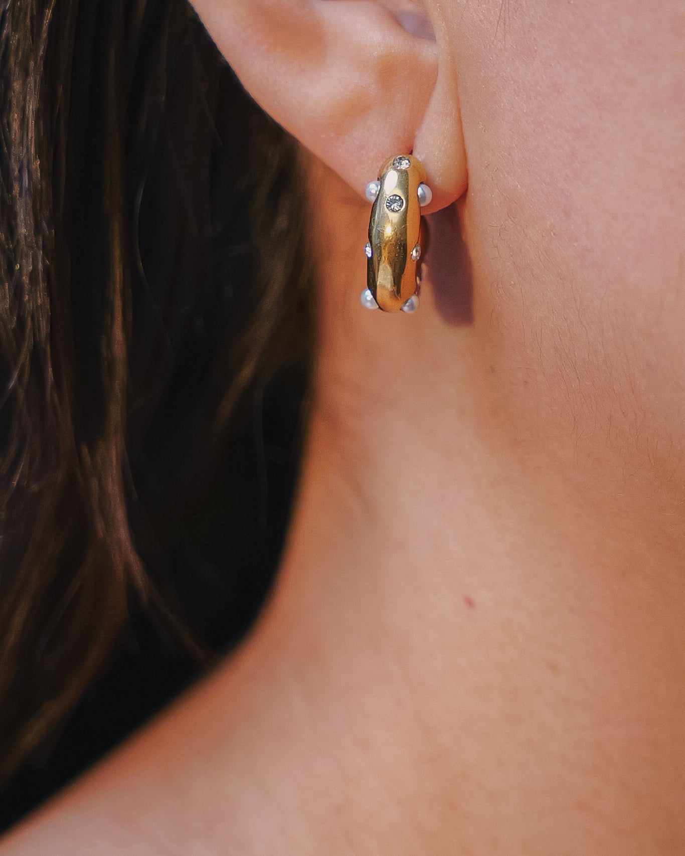 Ophelia Gold Stainless Steel Hoops