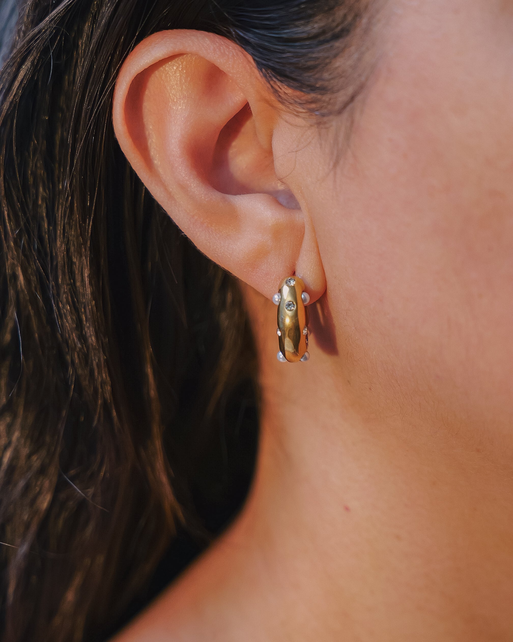 Ophelia Gold Stainless Steel Hoops