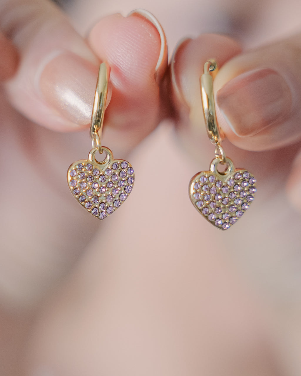 Pretty in pink stainless steel non tarnish hoops