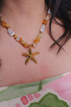 Soleil Amber Beaded Non-Tarnish Waterproof Necklace