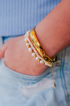 She Manifests Bangle – 18K Gold Plated Stainless Steel Celestial Bracelet