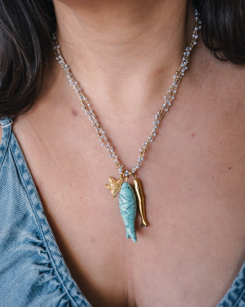 Blue Pesca Necklace
