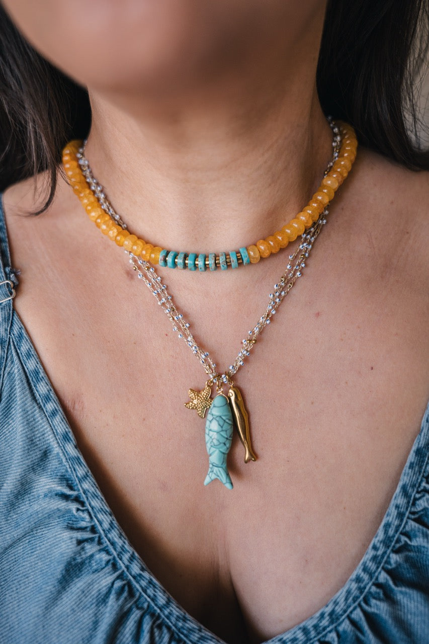 Blue Pesca Necklace