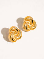Lydia 18K Gold Non-Tarnish Triangle Studs
