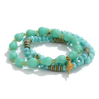 Sandy Toes Beaded Waterproof Bracelet Stack | Non-Tarnish Coastal Bracelet