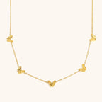 Flutter Baby Butterfly Necklace – 18K Gold Stainless Steel Dainty Butterfly Chain, Waterproof Hypoallergenic, Cute Everyday Necklace