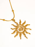 Taiyo 18K Gold Non-Tarnish Stainless Steel Boho Sun Necklace