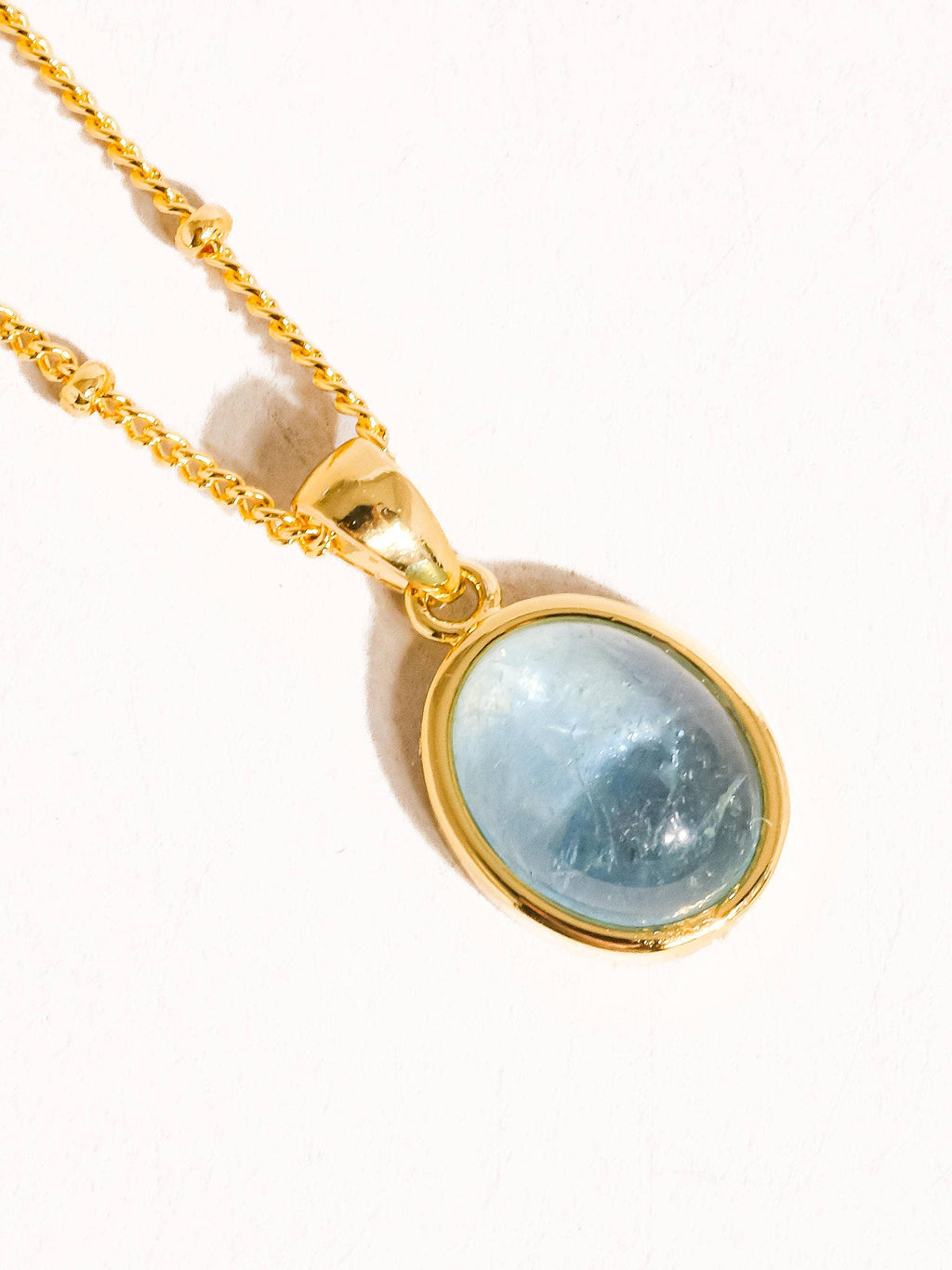 Lilly 18K Gold Assorted Natural Stone Necklace: Labradorite