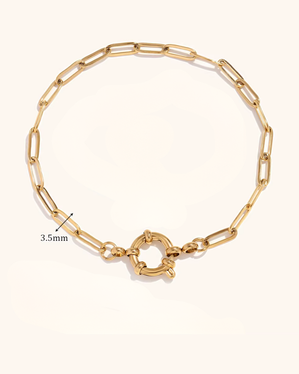 Paperclip Stainless Steel Charm Holder Bracelet