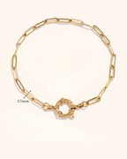 Paperclip Stainless Steel Charm Holder Bracelet