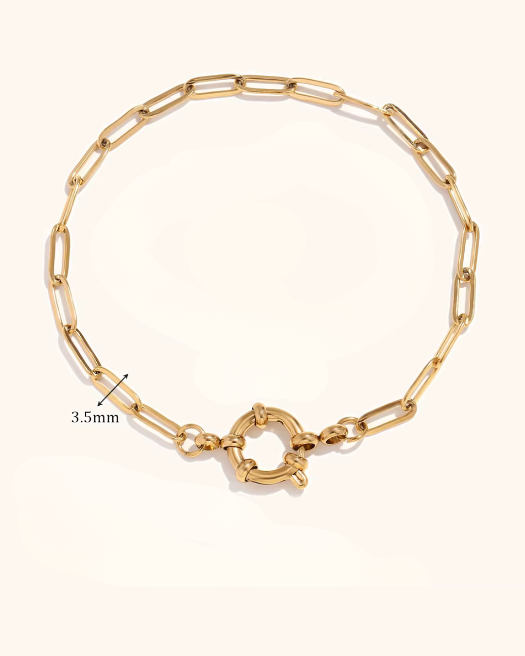 Paperclip Stainless Steel Charm Holder Bracelet