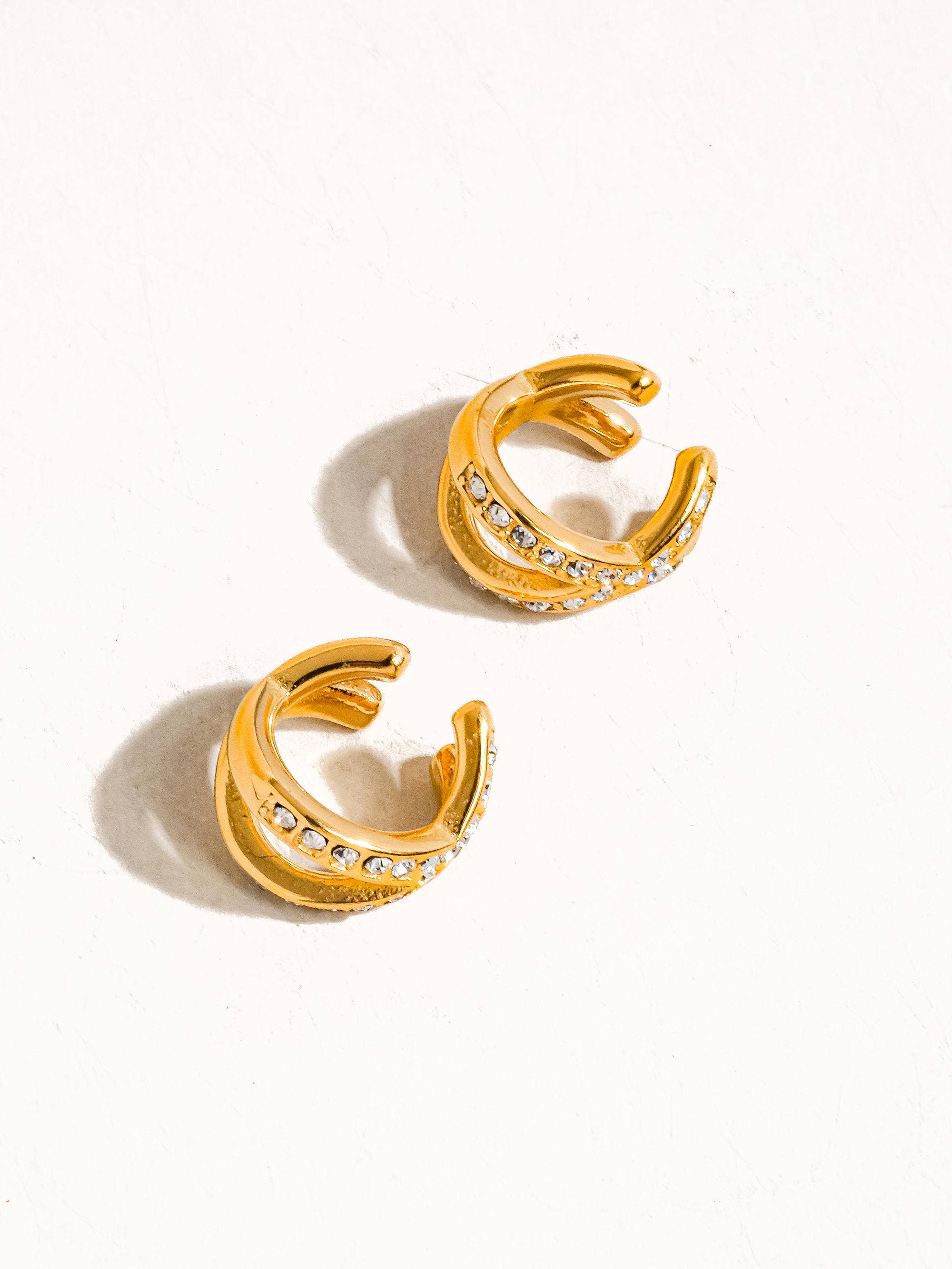 Alexa 18K Gold Non-Tarnish X CZ Ear Cuff