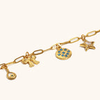 Lucy in the sky blue charm necklace