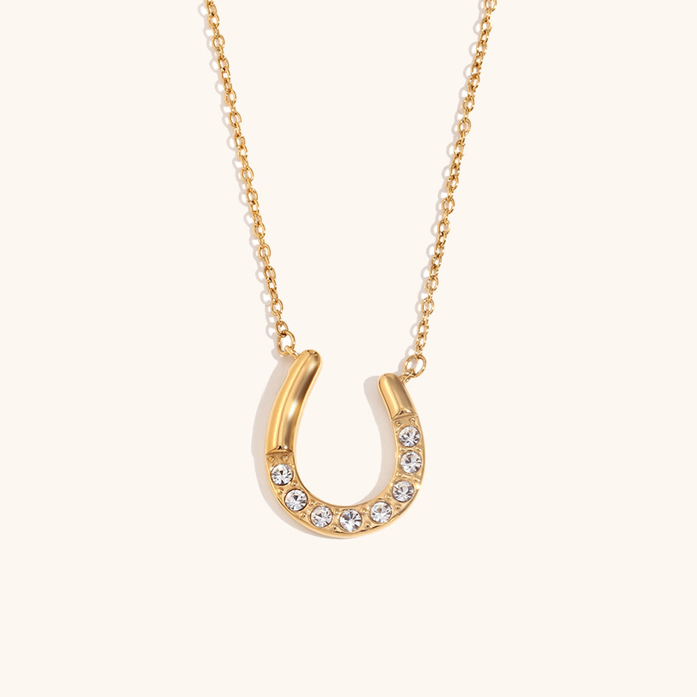 The Lucky One Horseshoe Stainless Steel Necklace
