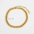 Havana Gold Cuban Link Anklet | Waterproof Tarnish-Free Stainless Steel | 8" + 2" Extender