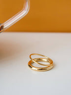 Harvey 18K Gold Non-Tarnish Classic Double Band Ring