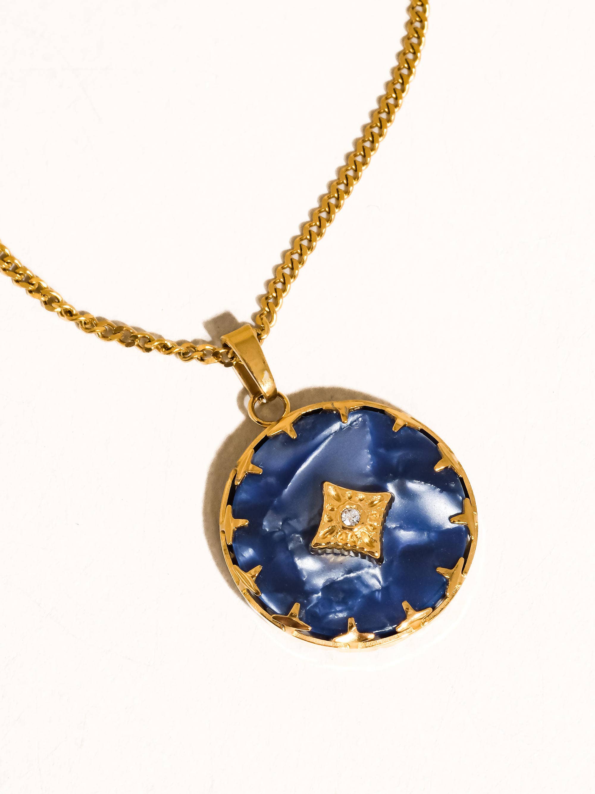 Capri 18K Non-Tarnish Gemstone Round Necklace