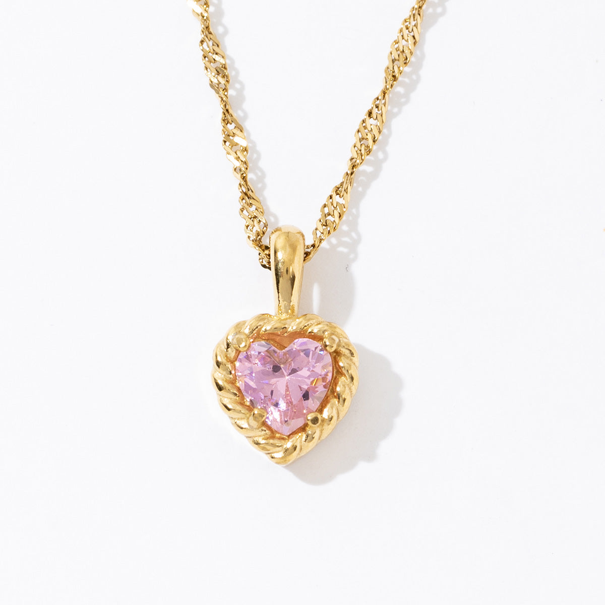 Emily Stainless Steel Heart Pendant Necklace