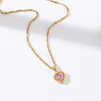 Emily Stainless Steel Heart Pendant Necklace