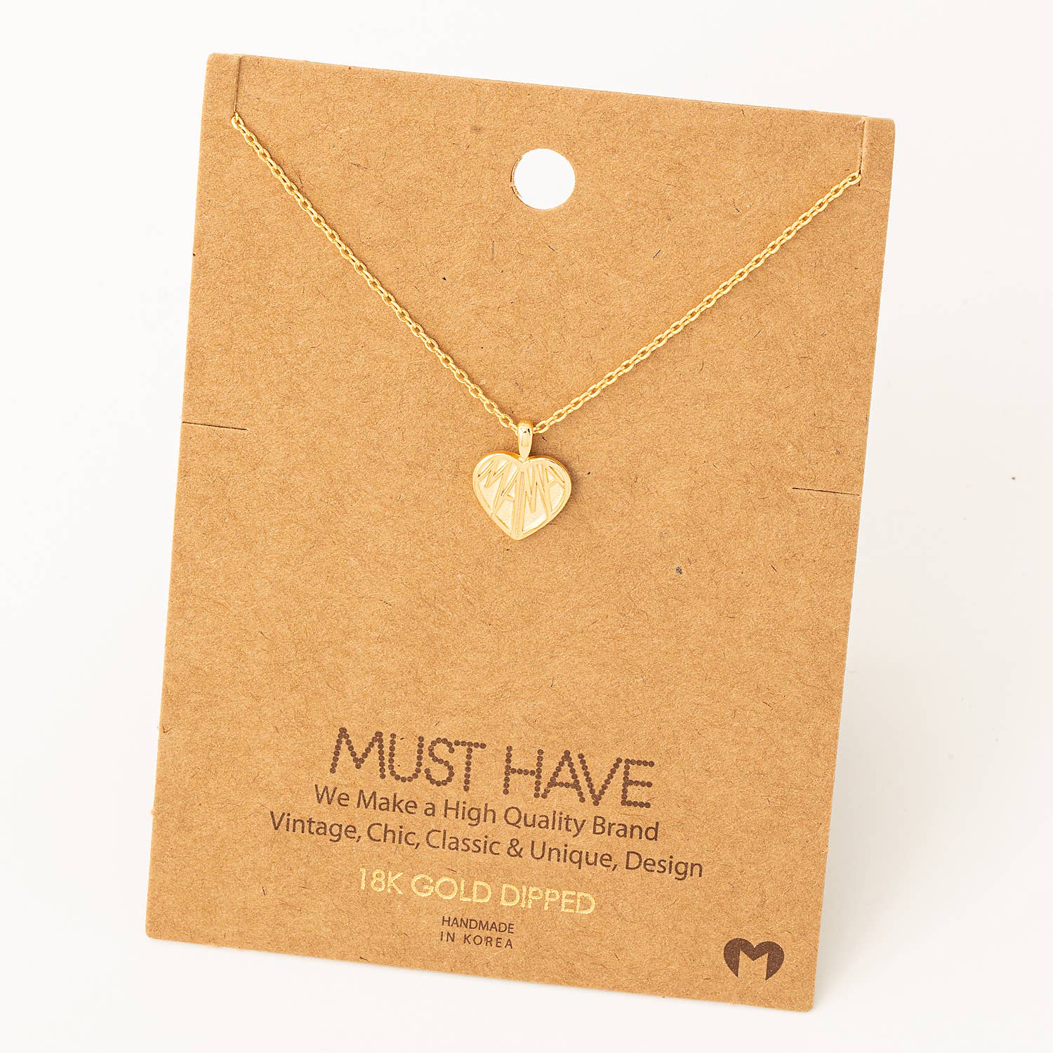 Mama Heart Pendant Necklace