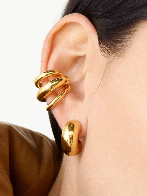 no piercing gold ear cuff