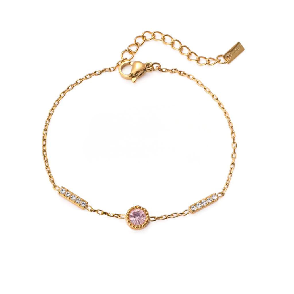 Isla Non Tarnish Pink CZ Bracelet
