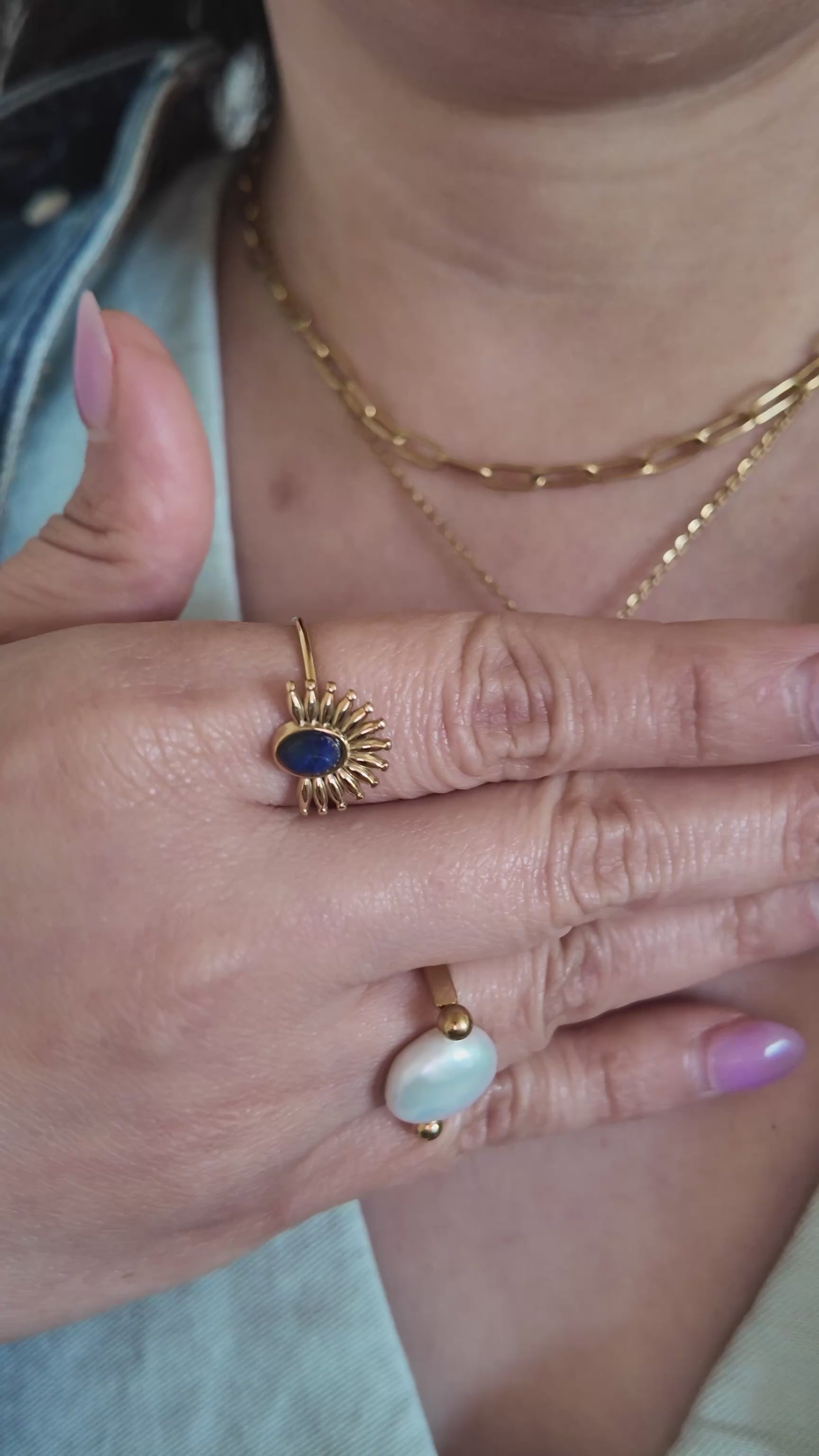 Déodat 18K Gold Non-Tarnish Baroque Pearl Ring