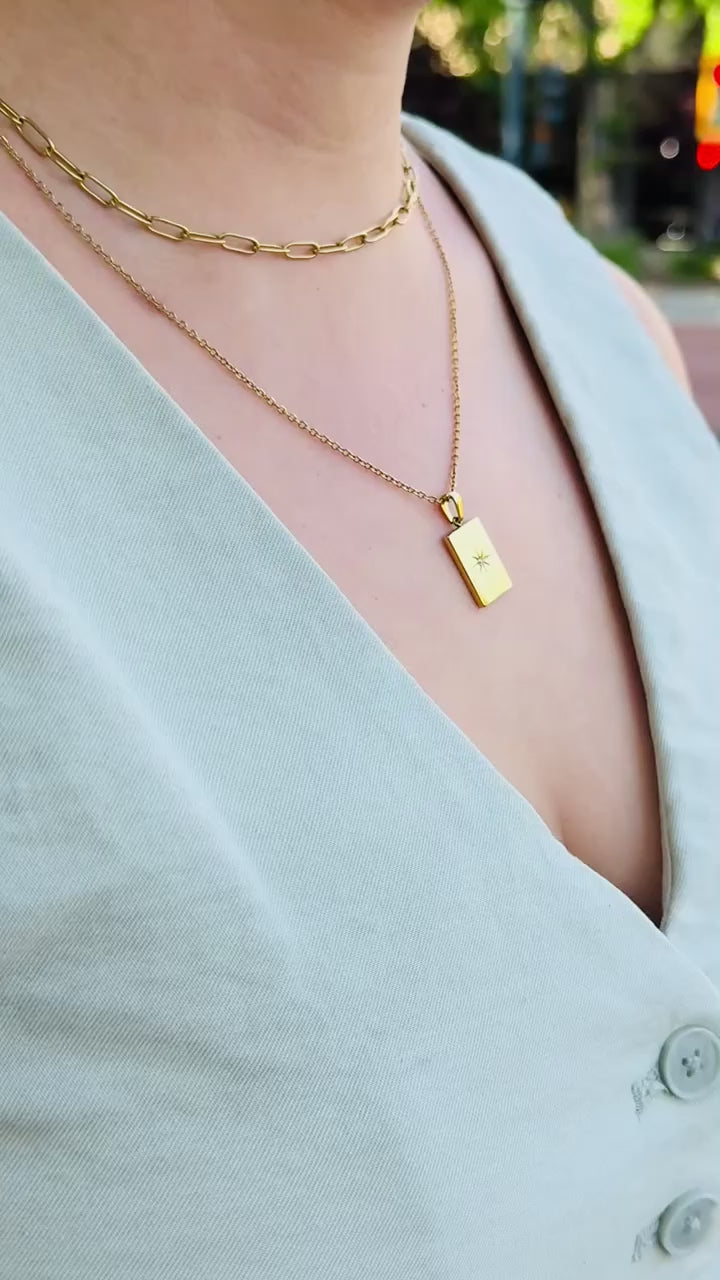 Gabin 18K Gold Non-Tarnish Layered Astro Chain Necklace