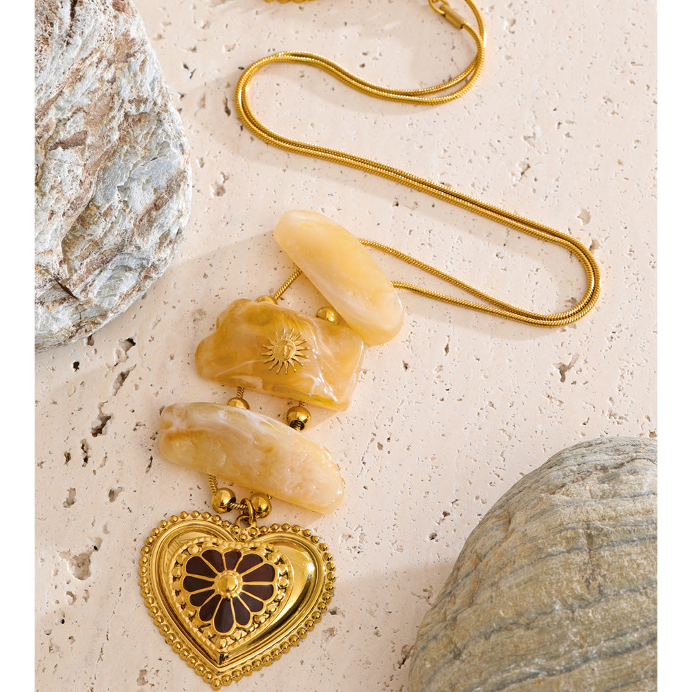 Desert Bloom Heart Necklace