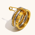 Mixed Tones Stackable Ring