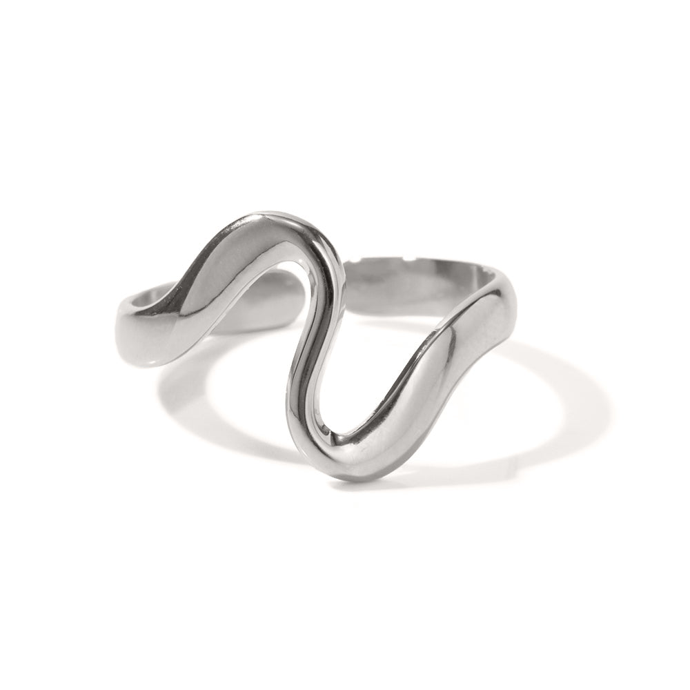 Wavy Silver Ring