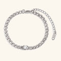 Silver Larissa Stainless Steel Non Tarnish CZ Bracelet