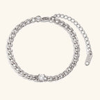Silver Larissa Stainless Steel Non Tarnish CZ Bracelet