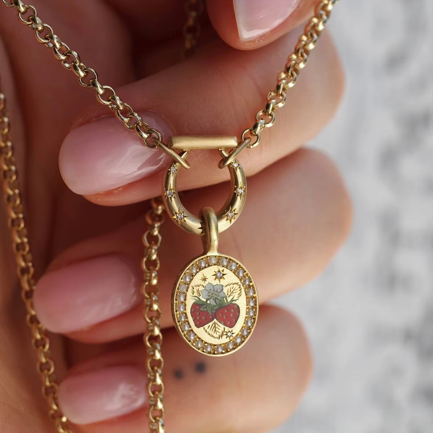 Florence Strawberry Stainless Steel  Necklace
