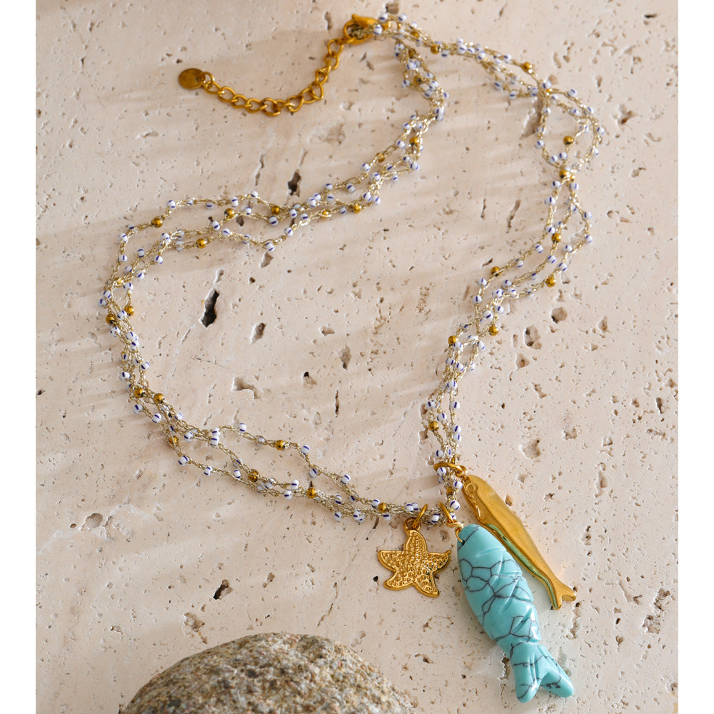 Blue Pesca Necklace
