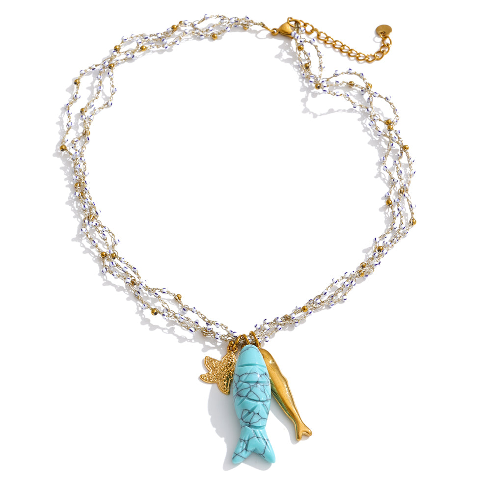 Blue Pesca Necklace