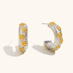 Daisy Dreams Two-Tone Flower Hoops