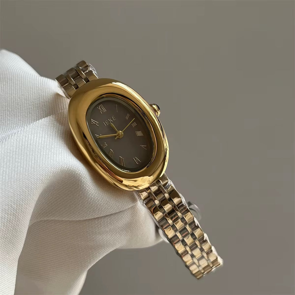 vintage style stainless steel watch